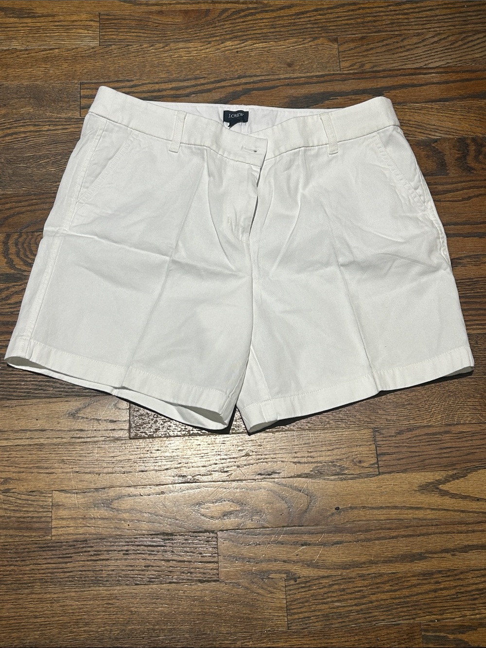 J. Crew White Cotton Chino Bermuda Shorts
